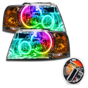 Ford Expedition Headlight Assemblies - ORACLE Lighting - ColorSHIFT - Chrome - `03-`06